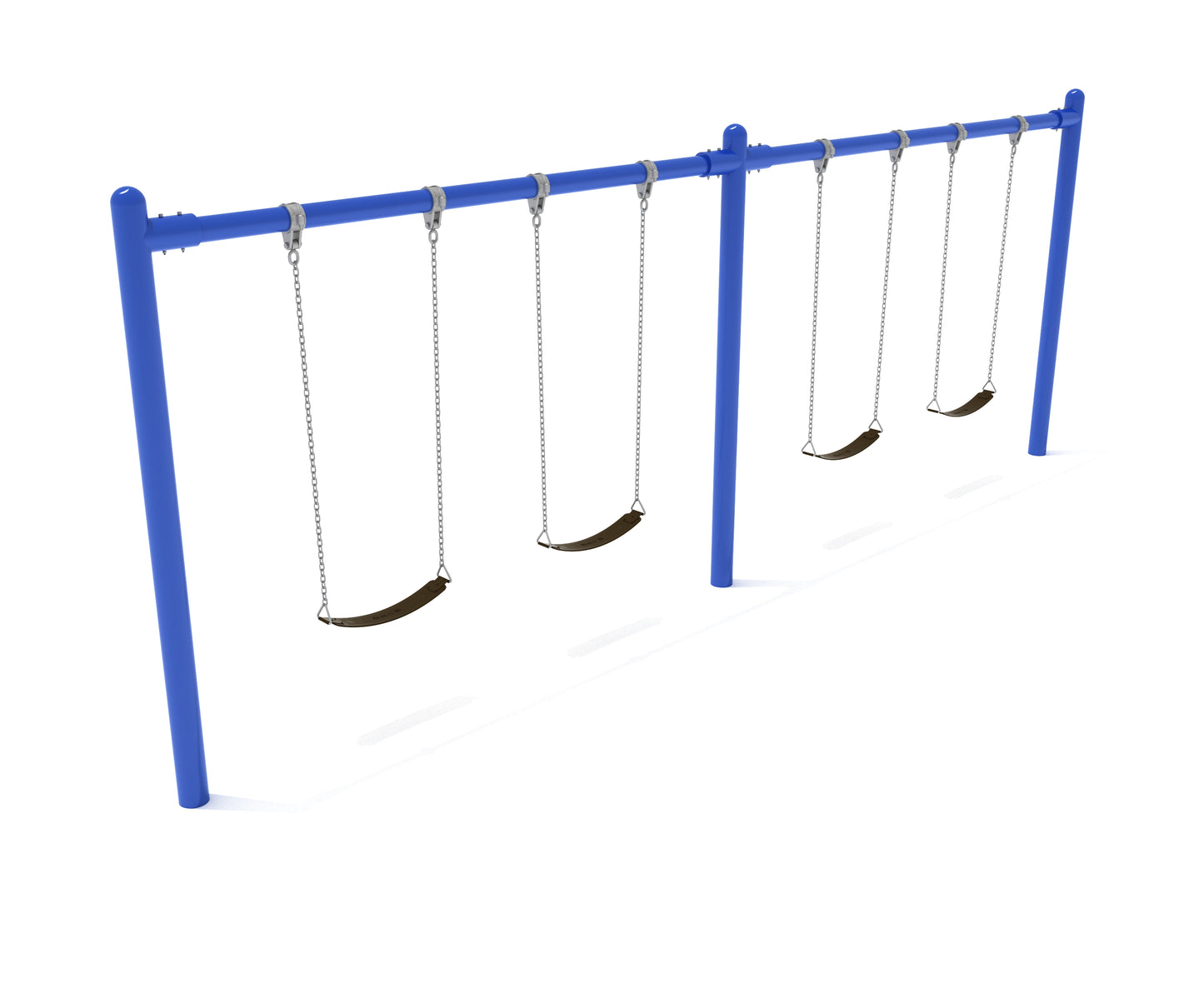 2 Bay Single Post Swing Frame with Chains and Seats (5 Inch)