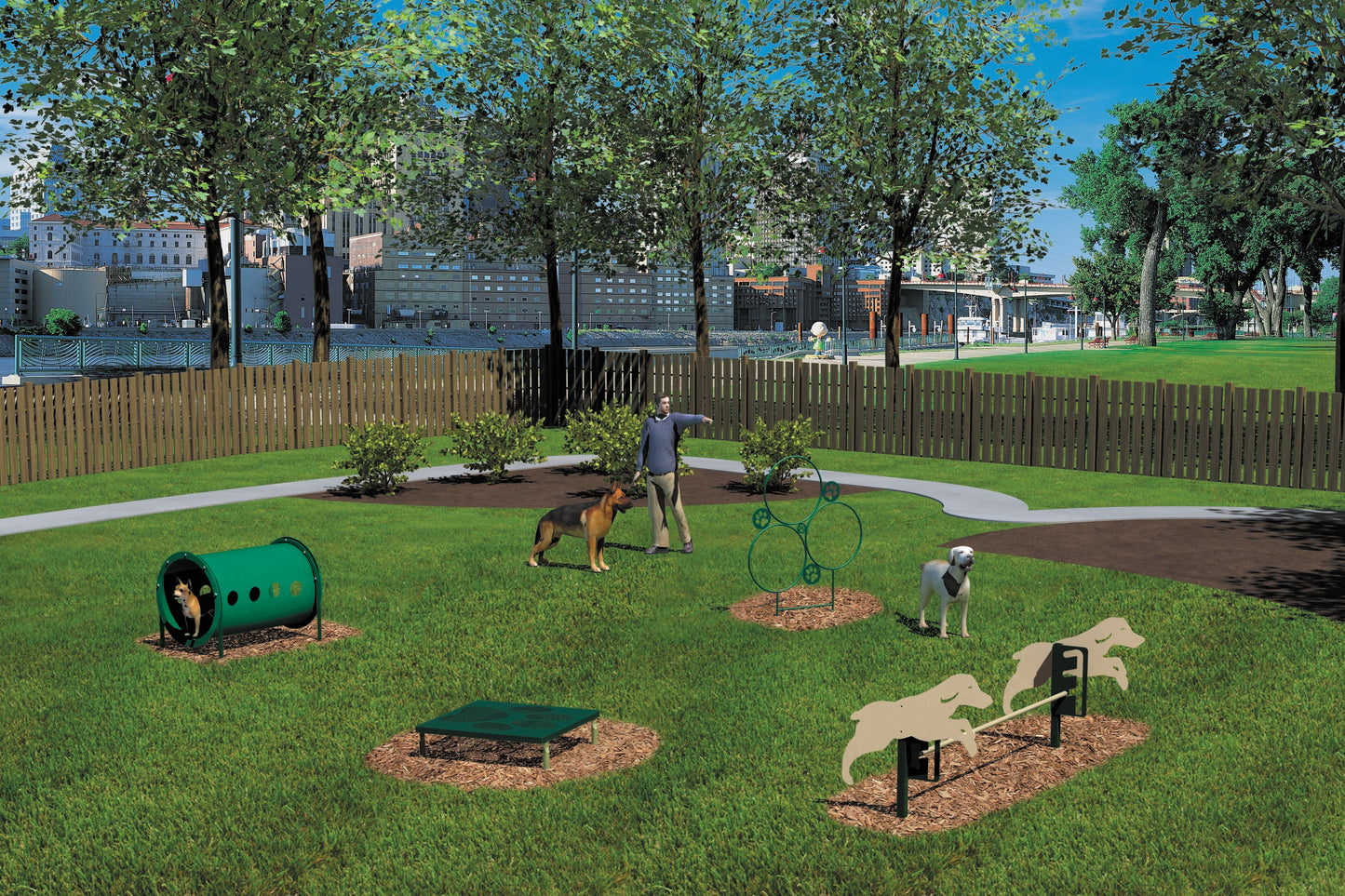 Novice Dog Park Agility Course