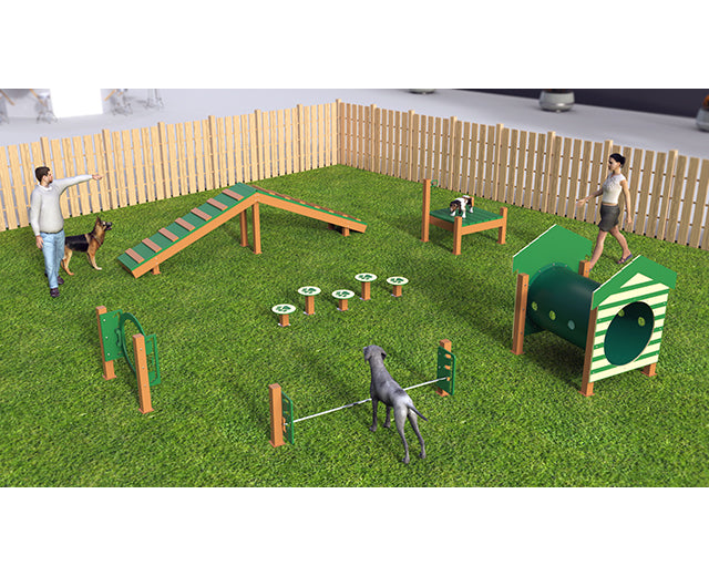 Recycled Intermediate Dog Park Agility Course