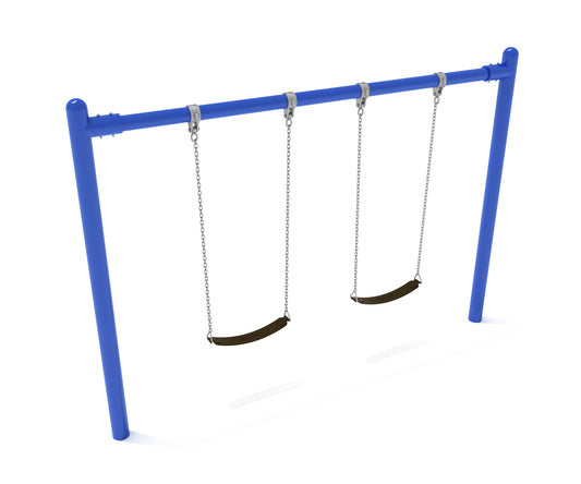 1 Bay Single Post Swing Frame with Chains and Seats (5 Inch)