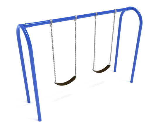 1 Bay Arch Swing Frame with Chains and Seats (3.5 Inch Posts)
