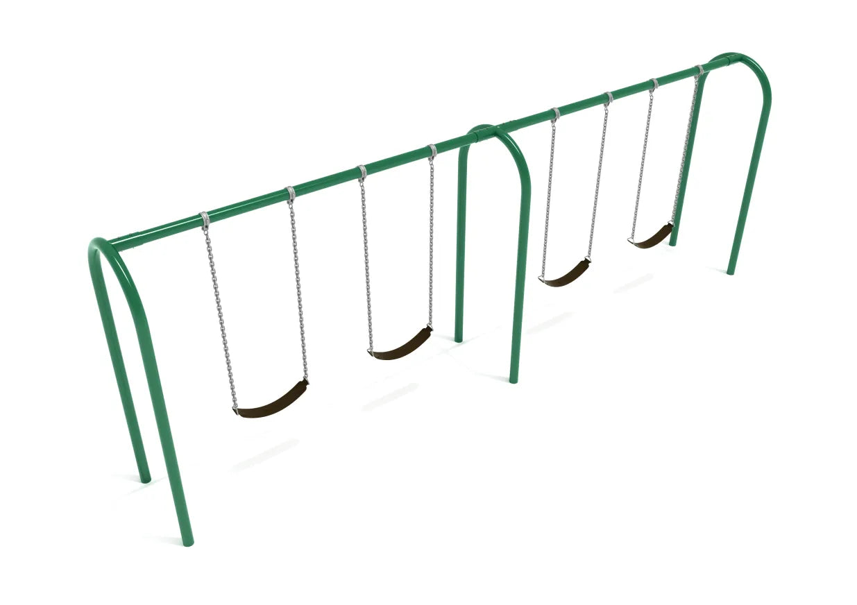2 Bay Arch Swing Frame with Chains and Seats (3.5 Inch)