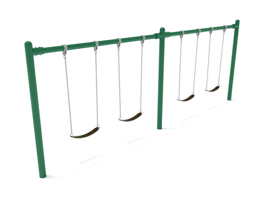 2 Bay Single Post Swing Frame with Chains and Seats (5 Inch)