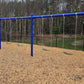 3 Bay Single Post Swing Frame with Chains and Seats (5 Inch)