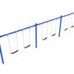 3 Bay Single Post Swing Frame with Chains and Seats (5 Inch)
