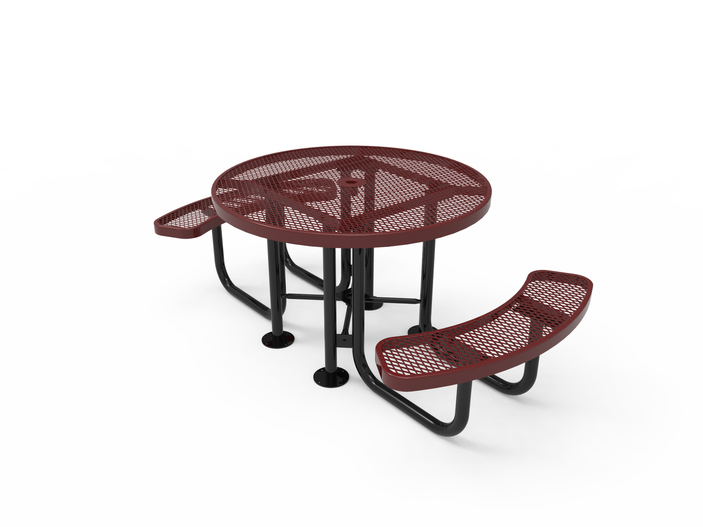 Round Picnic Table w/ Diamond Pattern - Portable