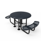 Round Picnic Table w/ Solid Top - Portable