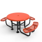 Round Picnic Table w/ Solid Top - Portable