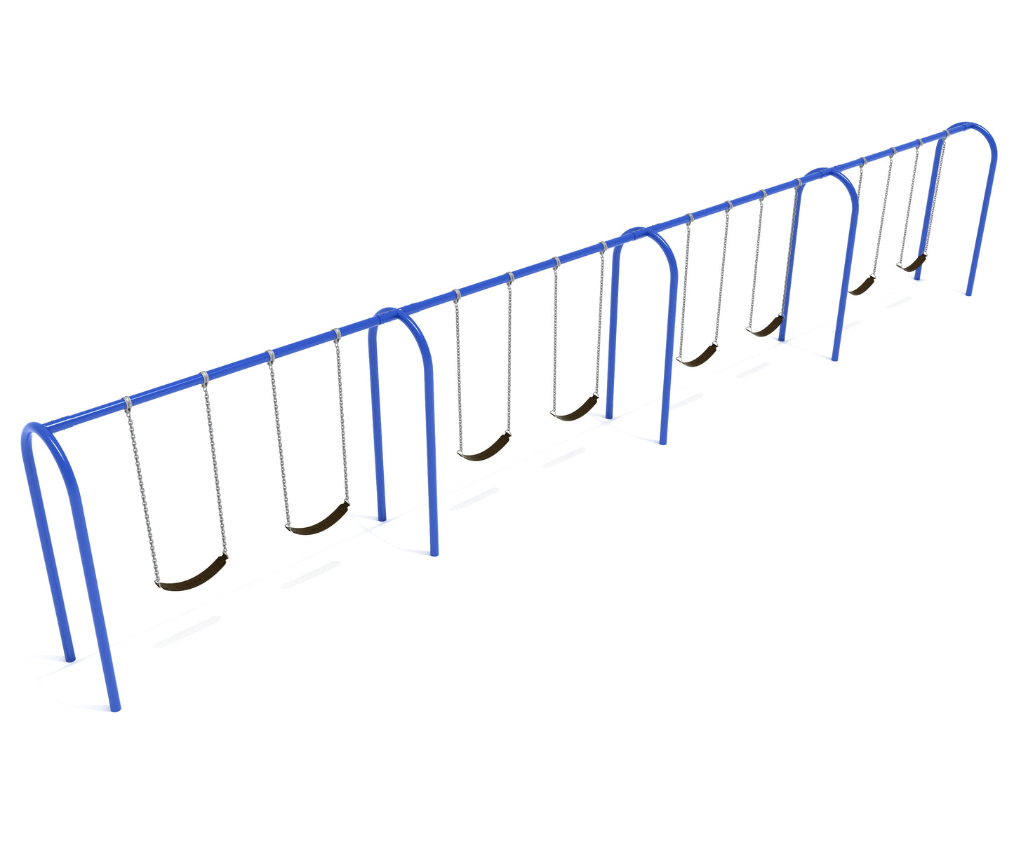 4 Bay Arch Swing Frame with Chains and Seats (3.5 Inch Posts)