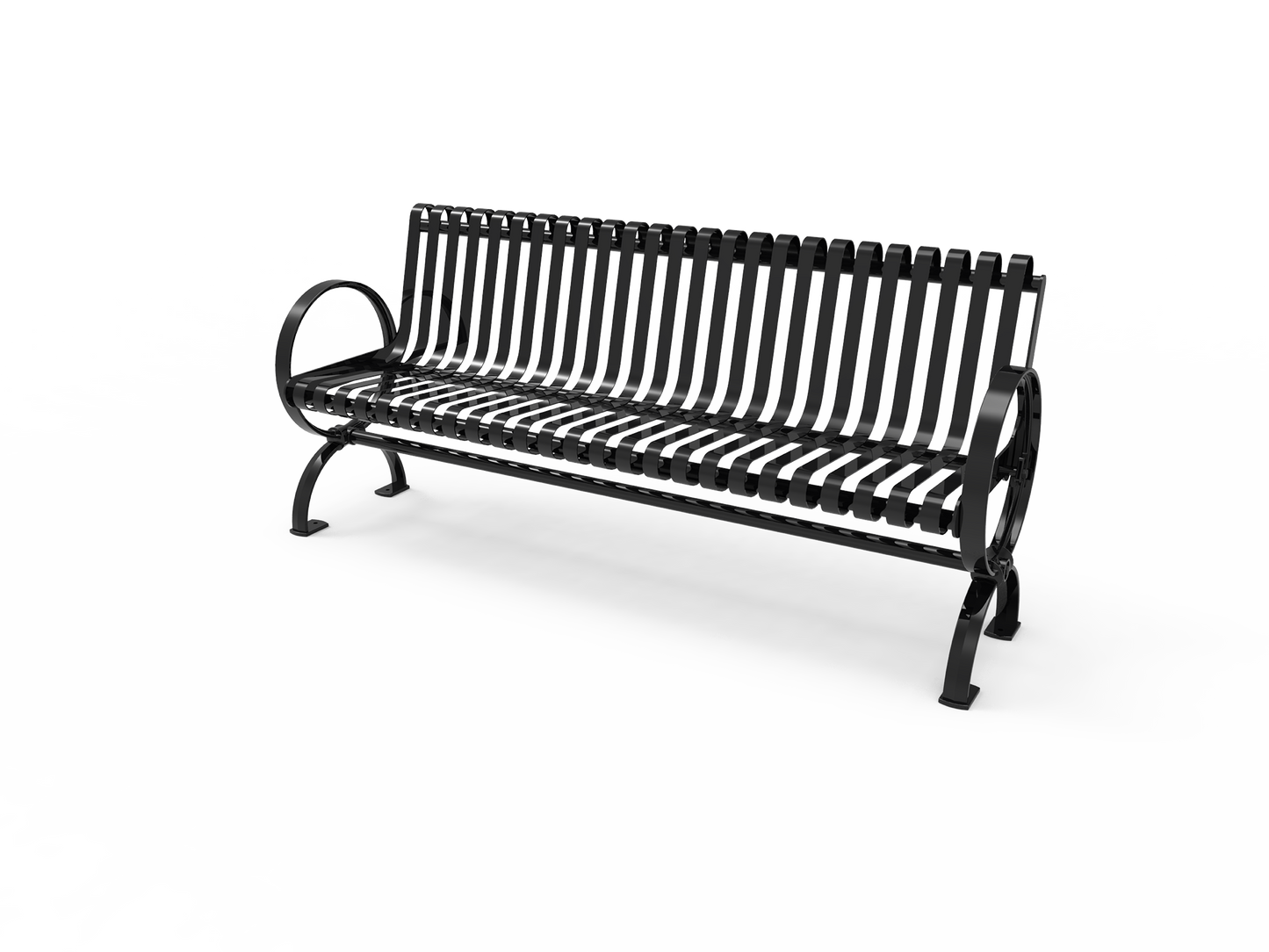 Village Bench w/ Back (Surface Mount / Portable)