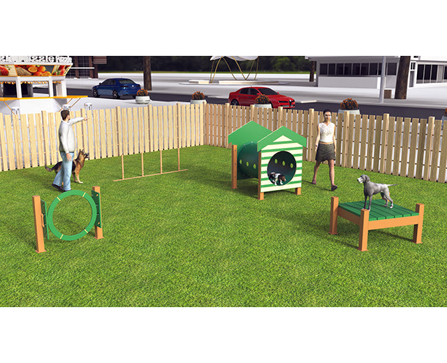 Recycled Small Dog Dog Park Agility Course