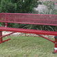 Diamond Pattern Bench with Back
