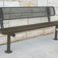 Diamond Pattern Bench with Back