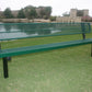 Diamond Pattern Bench with Back