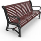 6ft Huron Bench with Back - Surface Mount