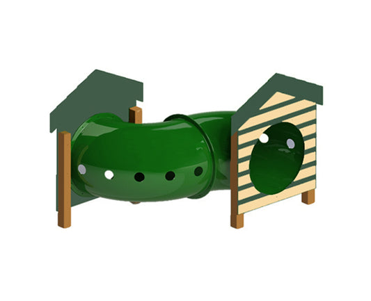 Recycled Curved Tunnel with Dog House Entry