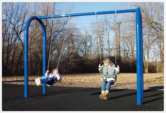 Heavy Duty 1 Bay Arch Swing Frame  w/ Chains and Seats (5" Posts)
