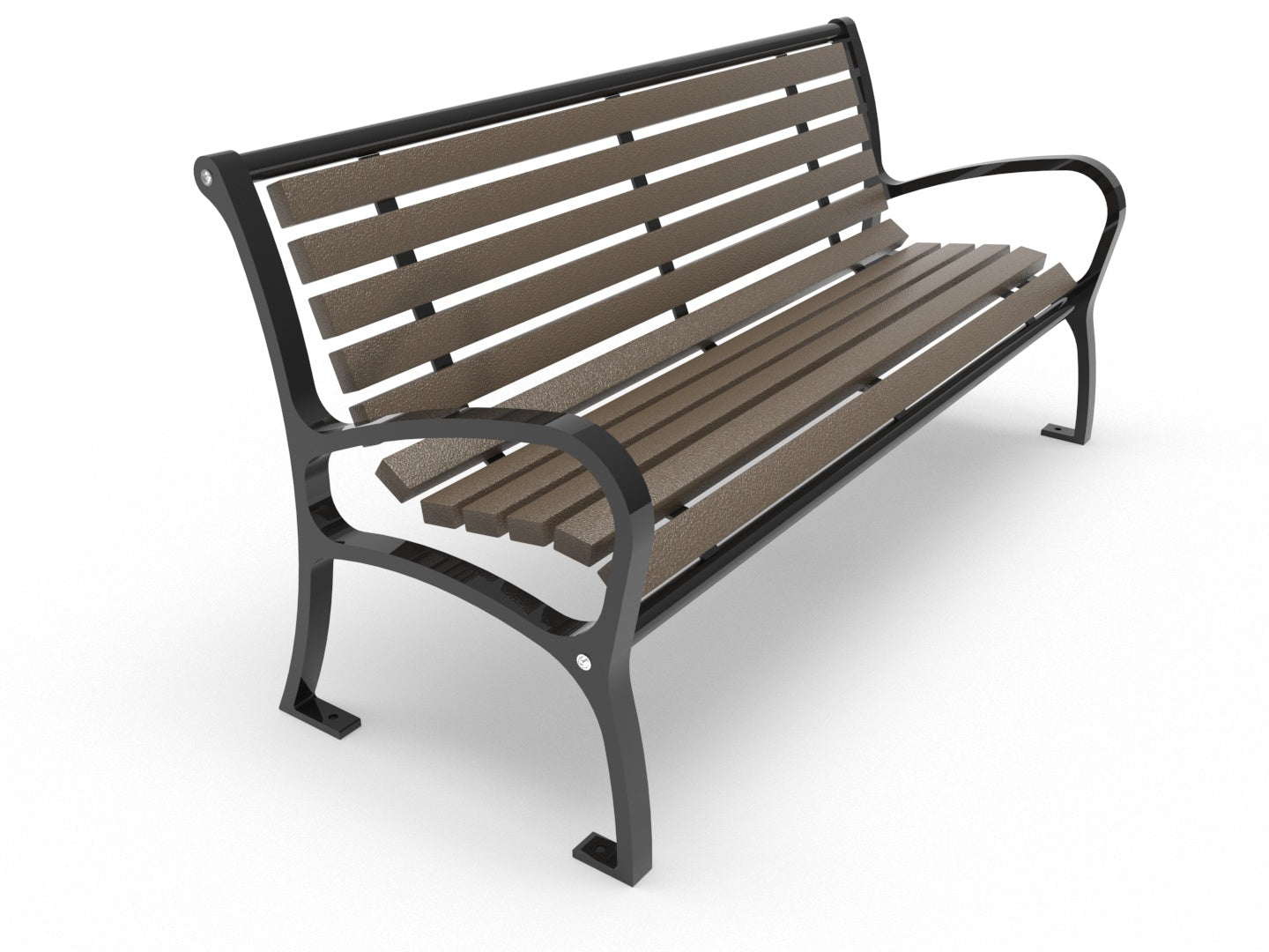 6ft Tahoe Bench with Back - Surface Mount